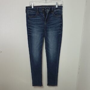 American Eagle Outfitters Women's Skinny Jeans - Dark Blue